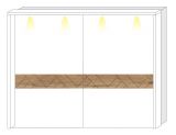 Cadre LED pour armoire à portes coulissantes / Penderie Faleasiu 10 et 11, Couleur : Blanc 