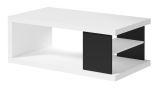Table basse "Kandalica" 08, Couleur : Blanc / Noir - Dimensions : 110 x 60 x 41 cm (l x p x h)