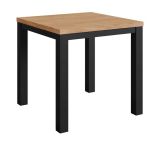 Table de salle à manger classique Varbas 01, Chêne doré Craft / Noir mat, 80 x 80 cm, petite table avec pieds foncés, table de cuisine, table d'appoint pratique