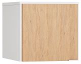 Attache pour armoire à une porte Arbolita 38, couleur : blanc / chêne - Dimensions : 45 x 47 x 57 cm (H x L x P)