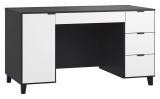 Bureau Vacas 28, couleur : noir / blanc - Dimensions : 78 x 140 x 67 cm (H x L x P)
