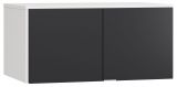Élément pour armoire à deux portes Vacas 13, couleur : blanc / noir- Dimensions : 45 x 93 x 57 cm (H x L x P)