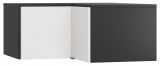 Supplément pour armoire d'angle Vacas 40, couleur : noir / blanc - Dimensions : 45 x 102 x 104 cm (H x L x P)