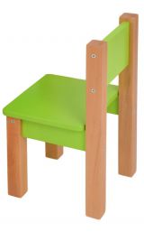 Ensemble de 2 fauteuils pour enfants en hêtre massif Laurenz naturel / vert - Dimensions : 50 x 28 x 28 cm (H x L x P)