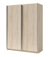 Armoire à portes coulissantes / armoire Trikala 04, couleur : chêne - Dimensions : 198 x 180 x 60 cm (H x L x P)