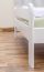 Lit d'enfant / lit de jeune bois de pin massif laqué blanc A11, avec sommier à lattes - dimension 140 x 200 cm