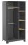Armoire à portes battantes / armoire Majvi 02, couleur : gris / chêne - Dimensions : 190 x 89 x 52 cm (H x L x P)