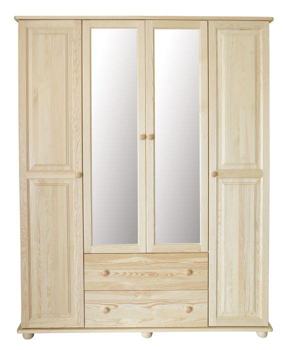 Pin-Armoire Top Qualité Bois massif Naturel 195x162x59 cm