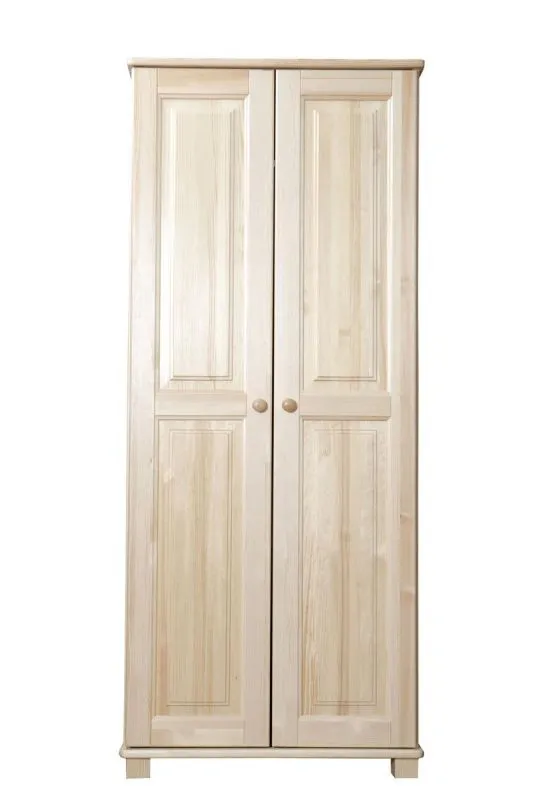 Bois massif Armoire de chambre à coucher Pin, Couleur: Naturel 190x80x60 cm Abbildung