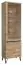 Vitrine Buzet 03, couleur : chêne / noir, partiellement massif, charnière de porte à gauche - Dimensions : 201 x 56 x 40 cm (H x L x P)