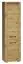 Armoire Glostrup 02, Couleur : Chêne - Dimensions : 200 x 55 x 40 cm (H x L x P), avec 2 portes et 5 compartiments