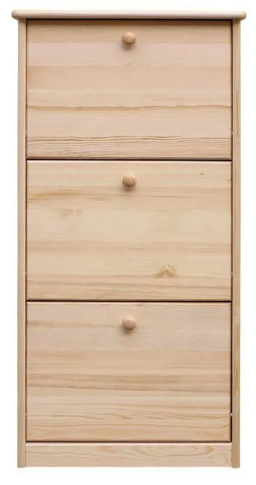 Bois massif-Armoire à chaussures, Couleur: Naturel 115x58x30 cm Abbildung