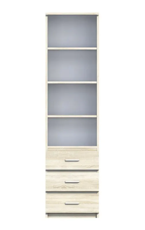 Bibliothèque Pamulang 02 | Chêne Sonoma | 200 x 52 x 40 cm | Moderne et fonctionnelle