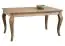 Table de salle à manger à rallonges "Travos" en chêne naturel (rectangulaire), partiellement massif - Dimensions : 160 - 250 x 90 cm (L x P)