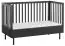 Lit enfant / lit à barreaux Airin 02, couleur : noir - Surface de couchage : 70 x 140 cm (L x l)