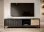 Meuble TV avec grand espace de rangement Fouchana 12, Couleur : Noir / Chêne Artisan - Dimensions : 53 x 203 x 39,5 cm (H x L x P)