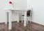 Table en bois de pin massif laqué blanc Junco 239B (carrée) - Dimensions 90 x 90 cm