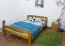 lit d'enfant / lit de jeunesse en bois de pin massif, couleur chêne A6, avec sommier à lattes - Dimensions 140 x 200 cm