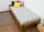 Lit d'enfant / lit de jeunesse en bois de bois de pin massif couleur chêne A8, sommier à lattes inclus - Dimensions : 80 x 200 cm