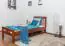 lit d'enfant / lit de jeune "Easy Premium Line" K8, hêtre massif laqué rouge cerisier - couchette : 90 x 200 cm
