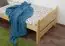 Lit simple / lit d'appoint en bois de pin massif, naturel 84, avec sommier à lattes - Surface de couchage 80 x 200 cm