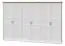 Armoire à portes battantes / penderie Lotofaga 18, Couleur : Blanc / Noyer - 227 x 346 x 59 cm (H x L x P)