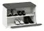 Banc avec espace de rangement / armoire à chaussures Fjends 02, couleur : blanc pin / anthracite - Dimensions : 47 x 70 x 34 cm (H x L x P)