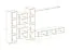 Mur de salon au design raffiné Balestrand 252, Couleur : Blanc / Chêne Wotan - dimensions : 180 x 330 x 40 cm (h x l x p), avec cinq portes