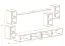 Elégant mur de salon Volleberg 76, Couleur : Blanc / Chêne Wotan - dimensions : 150 x 280 x 40 cm (h x l x p), avec grand espace de rangement