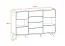Sideboard / commode Takle 06, couleur : anthracite / chêne Kronberg - dimensions : 102 x 160 x 40 cm (h x l x p), avec six compartiments