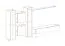 Mur de salon au design moderne Kongsvinger 97, Couleur : Chêne Wotan / Blanc brillant - Dimensions : 180 x 330 x 40 cm (H x L x P), avec trois portes