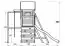 Tour de jeux S7A avec toboggan ondulé, balançoire double, bac à sable, mur d'escalade, barre fixe et échelle de corde - Dimensions : 490 x 380 cm (l x p)