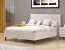 Lit double / Rembourrage de tête de lit confortable / Couleur : Cachemire / Beige / Surface de couchage : 160 x 200 cm / Pieds : Noir / Chants ABS