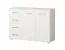 Commode blanche Comarca 26 | 96 x 135 x 45 cm | 2 portes, 4 tiroirs, 3 compartiments | Style classique | Rangement spacieux