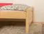 Lit enfant ou adolescent en pin massif naturel 80 x 200 cm | Inclus sommier à lattes | Design moderne | Structure robuste