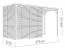 Abri de jardin Greven 02 avec toit rapporté, naturel - 18 mm abri de jardin en éléments, surface au sol : 5,84 m², toit plat