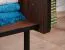 Meuble TV bas Mairenke 07 | Noyer & Noir mat | 47 x 150 x 40 cm | Design moderne