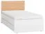 Lit simple / lit d’appoint Arbolita 48 | Blanc & Chêne | 90 x 200 cm | Design moderne et gain de place