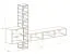 Mur de salon Valand 23 gris | 175 x 270 x 40 cm | Push-to-open | Rangement modulable