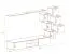 Meuble mural design Volleberg 05 | LED intégrée | Blanc/Noir | 140 x 260 x 40 cm | Push-to-open