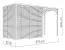 Maison de jardin 1,7 x 3,73 mètres (incl. toit) | en éléments préfabriqués| Naturel non traité | avec toit plat Abbildung