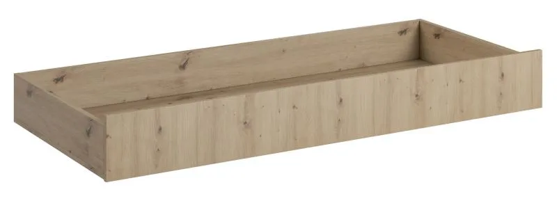 Tiroir pour lit double Faleula 10, Couleur : Chêne - 21 x 153 x 68 cm (h x l x p)
