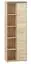 Armoire Mochis 06, couleur : chêne Sonoma clair 3 inserts de couleur inclus - Dimensions : 200 x 69 x 34 cm (H x L x P), avec 1 porte et 10 compartiments