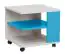 Chambre d'enfants - table basse Luis 09, couleur : chêne blanc / bleu - 45 x 45 x 43 cm (L x P x H)