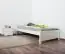 Lit simple / lit d'appoint en bois de pin massif, laqué blanc 78, avec sommier à lattes - 100 x 200 cm