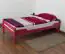 Lit d'enfant / lit de jeunesse "Easy Premium Line" K1/1n, en hêtre massif verni rose - Dimensions : 90 x 190 cm