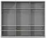 Armoire à portes battantes / penderie Siumu 25, Couleur : Blanc / Blanc brillant - 224 x 272 x 56 cm (H x L x P)