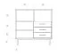Commode Kumeu 45 en bois de hêtre massif huilé | 95 x 97 x 45 cm | Design exclusif et grande capacité