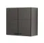 Armoire murale cuisine Plina 02 | 2 portes | Blanc / Noir mat | 57 x 60 x 30 cm | Design moderne
