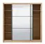 Armoire à portes coulissantes miroir | 2 portes | Chêne Artisan | 215,5 x 213 x 60 cm | 6 compartiments